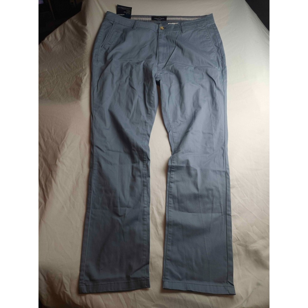 Nickel & Iron Dillon Pants Mens Size 38x32 Gray Twill Stretch Trousers Chino